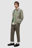Джинсова куртка AllSaints чоловіча колір зелений перехідна