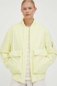 Дощовик Rains 15530 Fuse Bomber Jacket колір жовтий перехідна