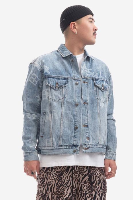 Джинсова куртка KSUBI перехідна oversize MPS23JK005-DENIM колір блакитний