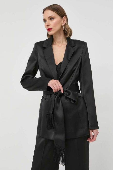 Піджак Marciano Guess Great Gatsby колір чорний однобортний однотонний