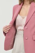 Піджак Weekend Max Mara колір рожевий однобортний однотонна