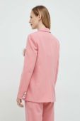 Піджак з домішкою вовни Custommade Fabiana колір рожевий oversize однотонний