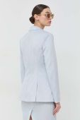 Піджак Guess двобортний однотонна колір блакитний