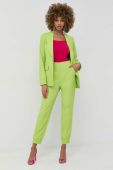 Піджак Twinset колір зелений однобортний однотонна