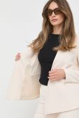 Піджак Twinset колір бежевий без застібки однотонна