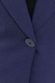 Піджак з домішкою вовни Luisa Spagnoli колір синій однобортний однотонна