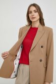 Піджак MAX&Co. колір бежевий двобортний однотонна