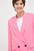 Піджак Sisley колір рожевий двобортний однотонна