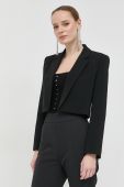 Піджак Pinko колір чорний без застібки однотонна (2925943)