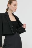 Піджак Pinko колір чорний без застібки однотонна (2925943)