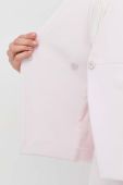 Піджак Pinko колір рожевий двобортний однотонна