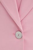 Піджак Remain колір рожевий однобортний однотонна