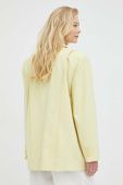 Піджак Gestuz колір жовтий однобортний однотонна