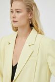 Піджак Gestuz колір жовтий однобортний однотонна