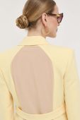 Піджак Patrizia Pepe колір жовтий однобортний однотонна (3241338)