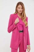 Піджак Patrizia Pepe колір рожевий однобортний однотонна (3241334)