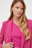 Піджак Patrizia Pepe колір рожевий однобортний однотонна (3241334)