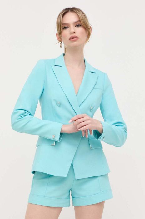 Піджак Morgan двобортний однотонна колір блакитний