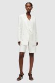 Піджак з домішкою льону AllSaints колір білий oversize однотонна
