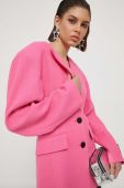 Піджак HUGO колір рожевий однобортний однотонна (3360940)