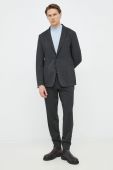Піджак BOSS чоловіча колір сірий