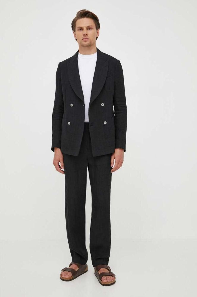 Emporio Armani колір чорний однотонна