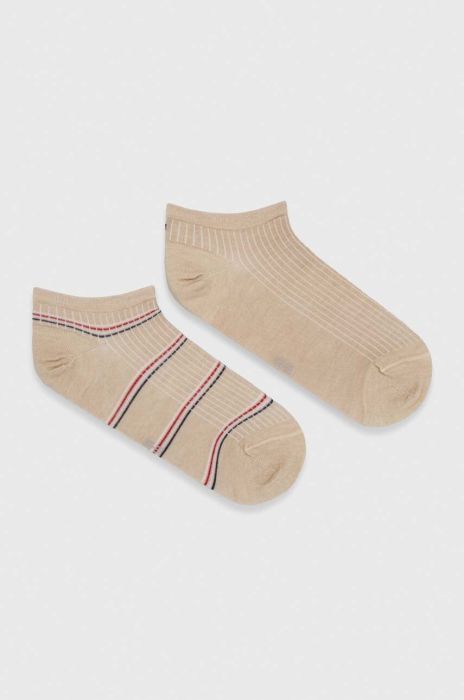 Шкарпетки Tommy Hilfiger 2-pack жіночі колір бежевий (3170392)