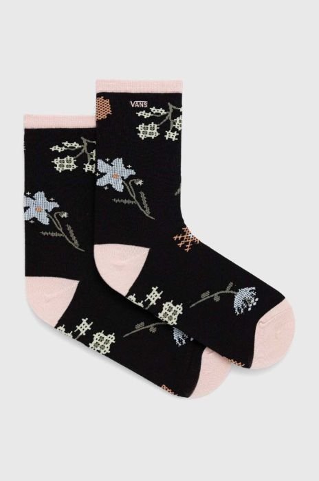 Шкарпетки Vans жіночі колір чорний VN0A49ZDBR81-BLACKROSES
