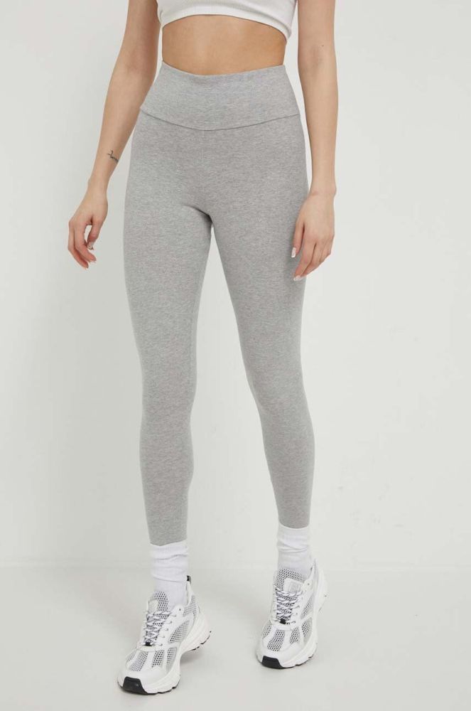 Легінси adidas Originals жіночі колір сірий меланж IA6447-grey
