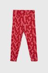 Дитячі легінси Tommy Hilfiger колір рожевий візерунок