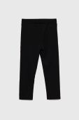 Дитячі легінси Tommy Hilfiger колір чорний однотонні