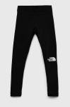 Дитячі легінси The North Face колір чорний з принтом
