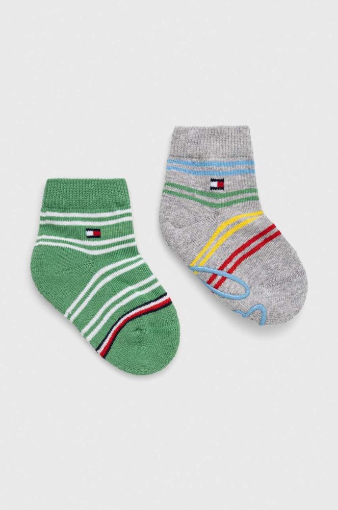Дитячі шкарпетки Tommy Hilfiger 2-pack колір зелений (3000415)