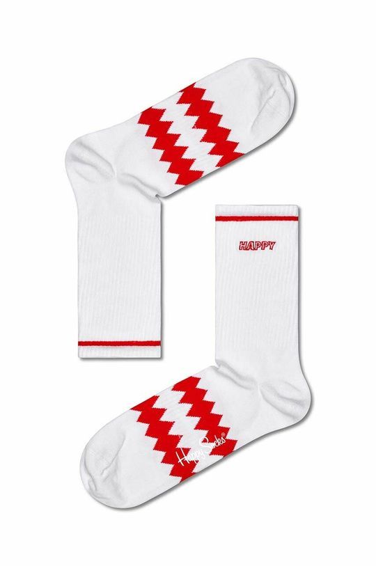 Шкарпетки Happy Socks Zig Zag колір білий