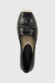 Шкіряні еспадрилі Tory Burch Woven колір чорний 144042-004