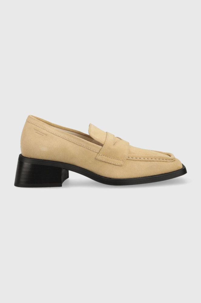 Замшеві туфлі Vagabond Shoemakers BLANCA жіночі колір бежевий каблук блок 5417.540.13