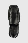 Шкіряні мокасини Vagabond Shoemakers EYRA жіночі колір чорний на плоскому ходу 5350.214.20