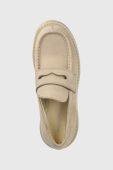 Замшеві мокасини Vagabond Shoemakers COSMO 2.0 жіночі колір бежевий на платформі 5049.550.07