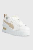 Шкіряні кросівки Puma Mayze Wedge Wns колір білий 386273-06