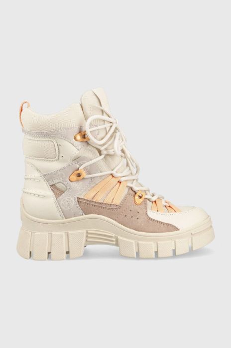 Черевики Guess Haler3 жіночі колір бежевий на платформі FL5HR3 FAL10 SAND