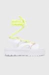 Сандалі Puma Mayze Sandal Laces Pop Wns жіночі колір білий на платформі 390638-01