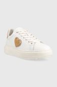 Шкіряні кросівки Love Moschino Sneakerd Bold 40 колір білий JA15384G1G