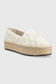 Еспадрилі Tommy Jeans LOGOMANIA ESPADRILLE колір бежевий на платформі EN0EN02079