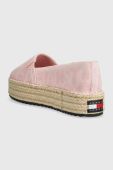 Еспадрилі Tommy Jeans LOGOMANIA ESPADRILLE колір рожевий на платформі EN0EN02079