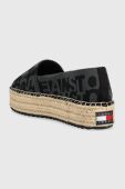 Еспадрилі Tommy Jeans LOGOMANIA ESPADRILLE колір чорний на платформі EN0EN02079
