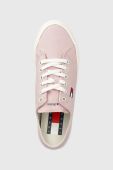 Кеди Tommy Jeans FLATFORM жіночі колір рожевий EN0EN02173
