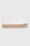 Еспадрилі Tommy Jeans FLATFORM ESPADRILLE колір білий на платформі EN0EN02078