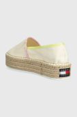 Еспадрилі Tommy Jeans FLATFORM ESPADRILLE колір бежевий на платформі EN0EN02078