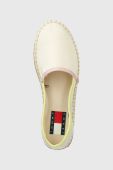Еспадрилі Tommy Jeans FLATFORM ESPADRILLE колір бежевий на платформі EN0EN02078