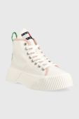 Кеди Tommy Jeans VULC PLAT. CANVAS MC жіночі колір білий EN0EN02091
